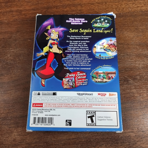 PSVita Shantae 1/2 half Genie Hero Risky Beats Edition Big Box Game CIB - Picture 9 of 9